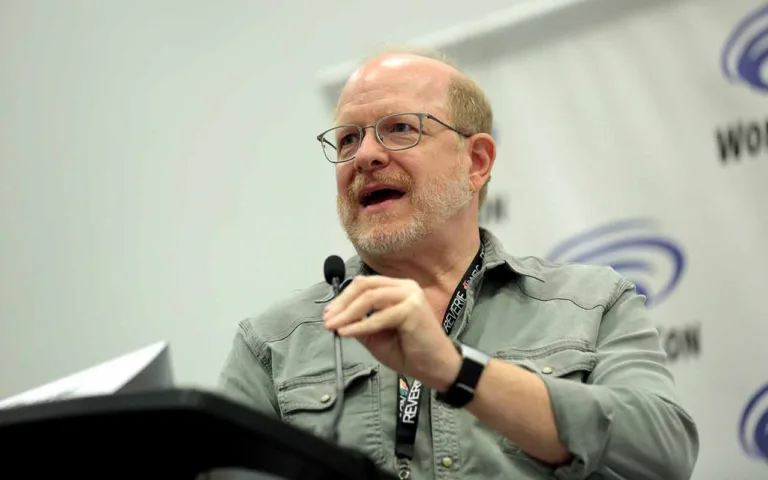 Mark Waid speaking at the 2018 WonderCon at the Anaheim Convention Center in Anaheim, California. Credit: Gage Skidmore from Peoria, AZ, United States of America