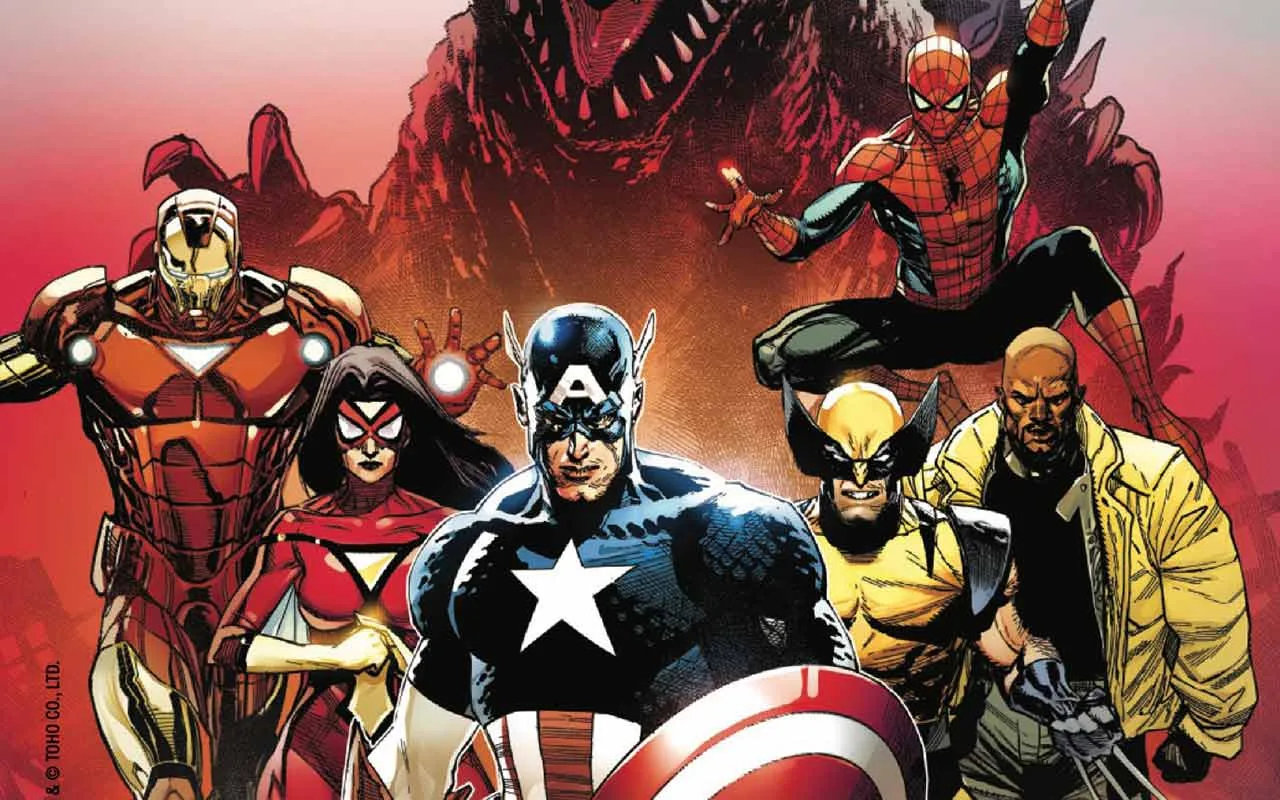 Godzilla Vs. Avengers #1 crop