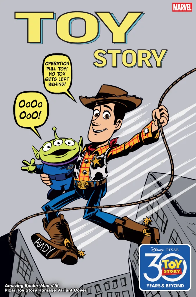 AMAZING SPIDER-MAN #16 PIXAR TOY STORY HOMAGE VARIANT COVER BY MARCO FORCELLONI & NICKY NICOTERA