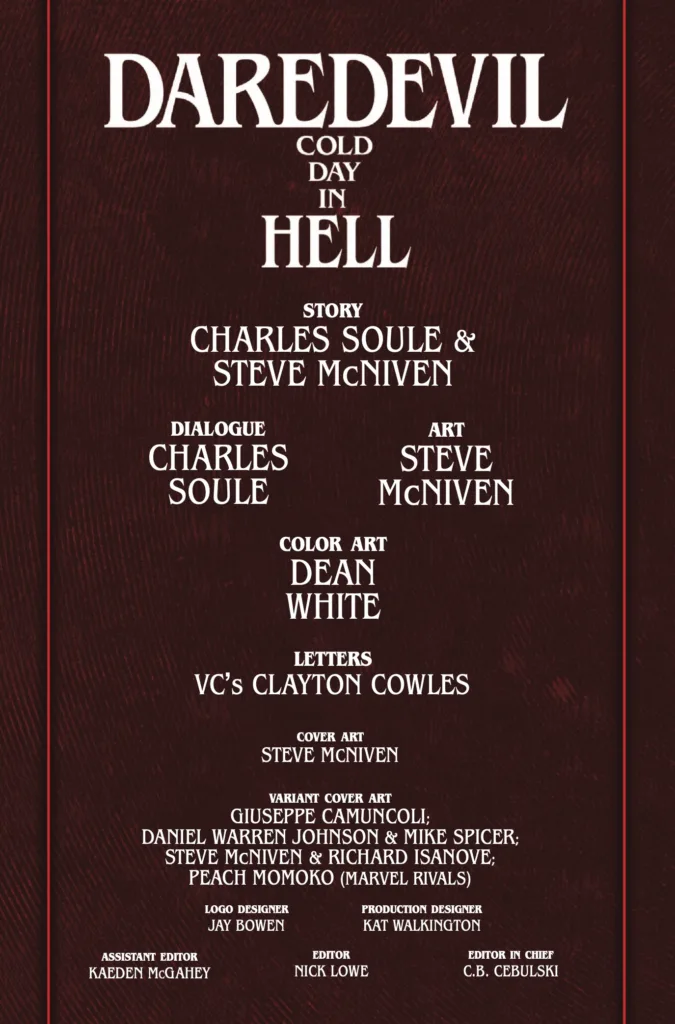 Daredevil: Cold Day In Hell #3 page 2