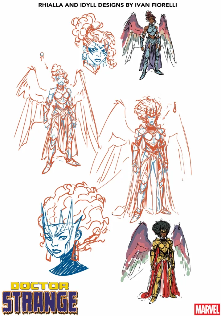 Doctor Strange Rhialla and Idyll designs by Ivan Fiorelli