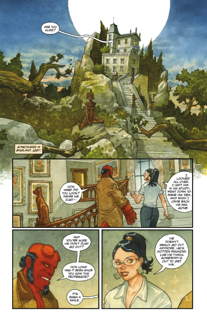 Hellboy and the B.P.R.D.: Professor Harvey is Gone page 1