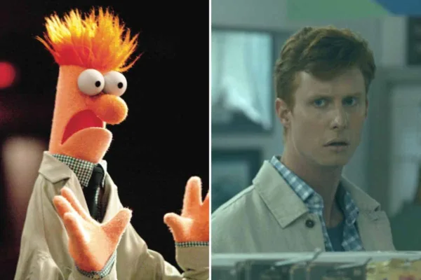 Beaker and Jesse Burt as Reputed Beaker Lookalike in Peacemaker Season 2