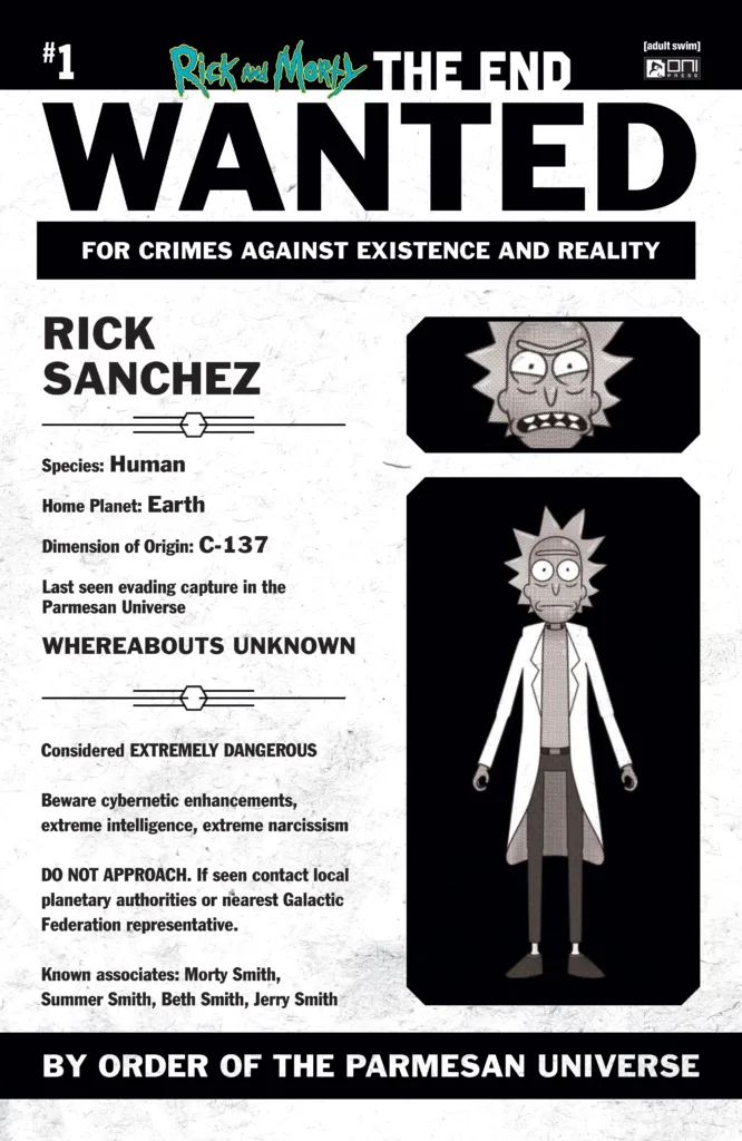 RICK AND MORTY: THE END #1 cover