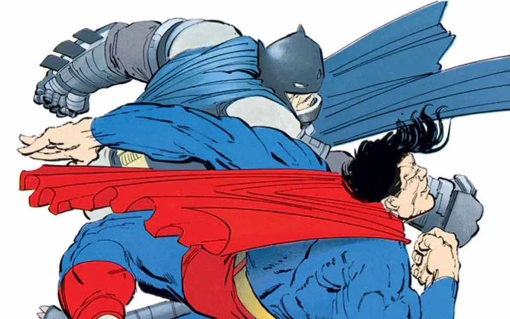 Batman and Superman fight in Dark Knight Returns