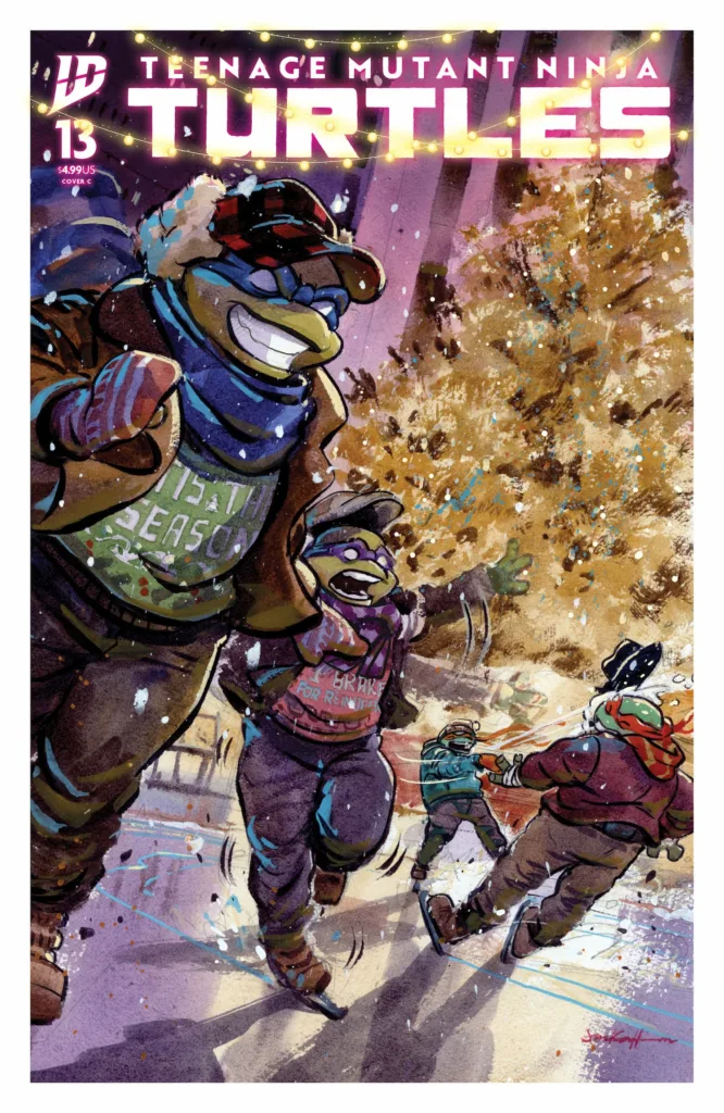 TEENAGE MUTANT NINJA TURTLES #13 cover C (holiday theme variant) by Jared Cullum