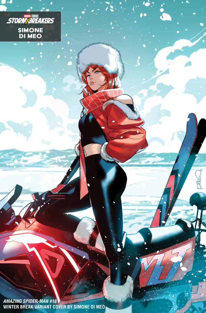 AMAZING SPIDER-MAN #18 WINTER BREAK VARIANT COVER BY SIMONE DI MEO – 75960621001501831