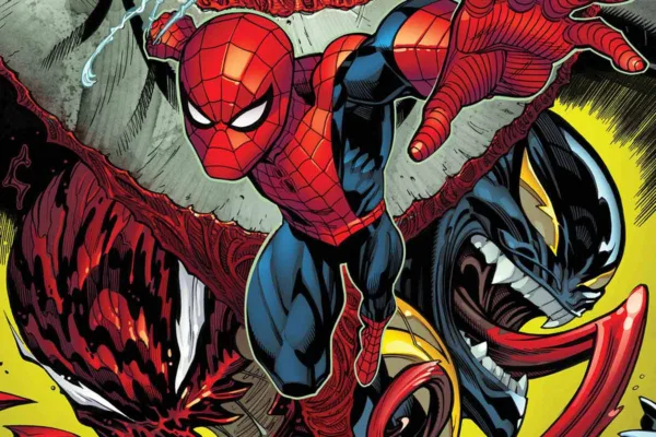 Spider-Man And His Venomous Friends NYCC 2025 Panel Teases Spider-Man/Venom/Carnage Crossover Madness, ‘Queen In Black’ amazing spider-man venom death spiral crop