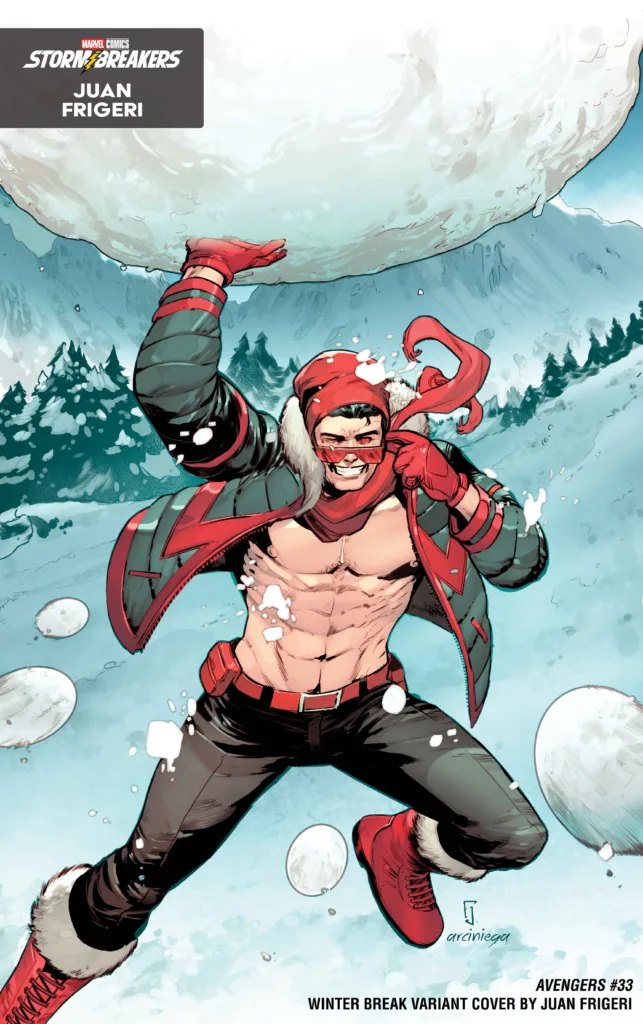 AVENGERS #33 WINTER BREAK VARIANT COVER BY JUAN FRIGERI – 75960620426703341