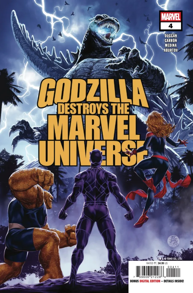 Godzilla Destroys The Marvel Universe #4 cover