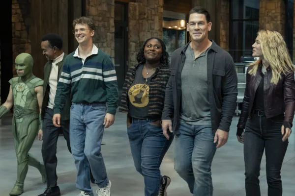 James Gunn Reveals ‘Peacemaker’ Season 2 Finale May Be “The Final Episode” But Has “Plans” Nhut Le, Tim Meadows, Freddie Stroma, Danielle Brooks, John Cena, Jennifer Holland on the Peacemaker Season 3 finale