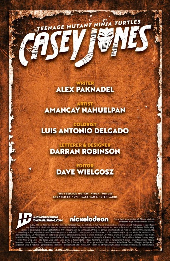 Teenage Mutant Ninja Turtles: Casey Jones #2 page 2