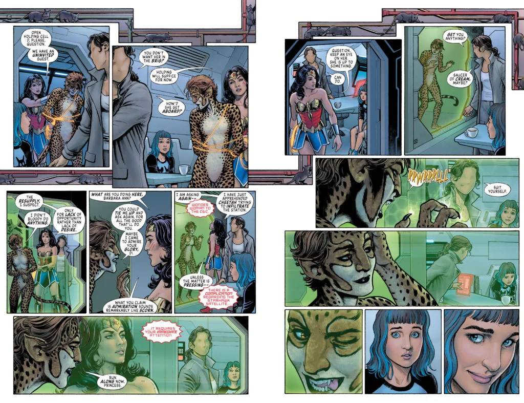 Cheetah and Cheshire Rob The Justice League #5 page 3