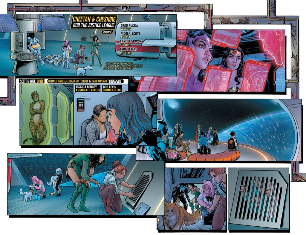 Cheetah and Cheshire Rob The Justice League #5 page 5