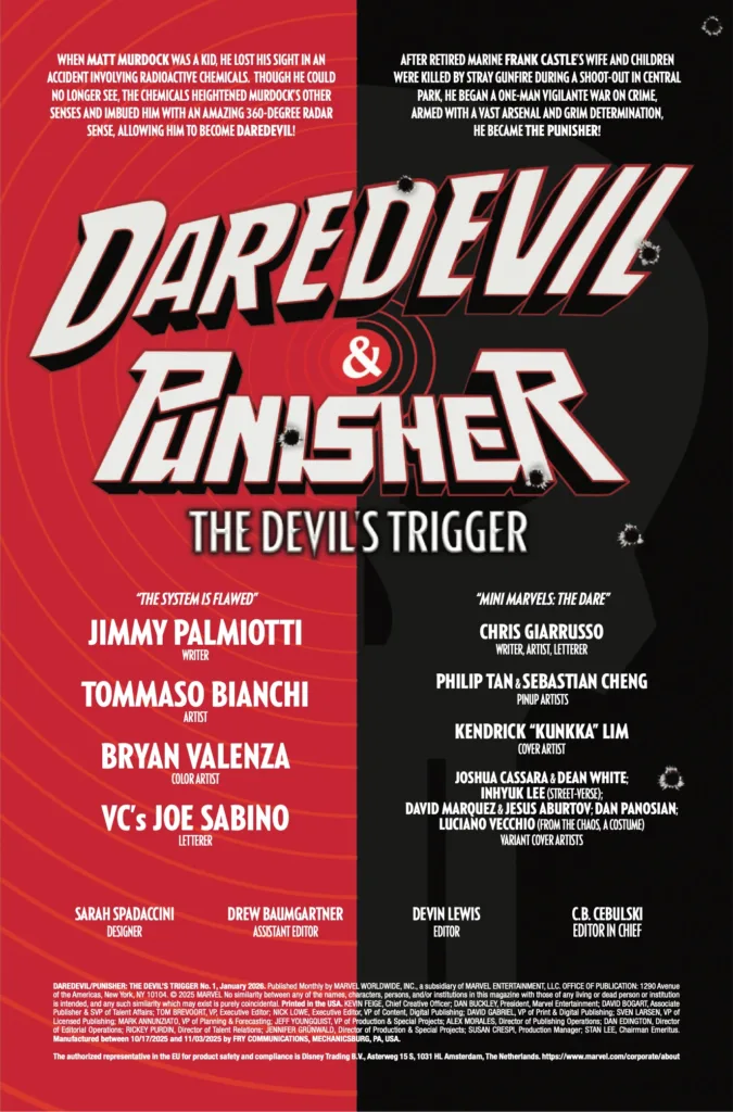 Daredevil Punisher The Devil's Trigger #1 page 2