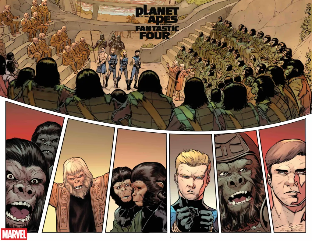PLANET OF THE APES VS. FANTASTIC FOUR #1 (OF 4) interior pages