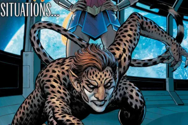 Cheetah and Cheshire Rob The Justice League #5 crop