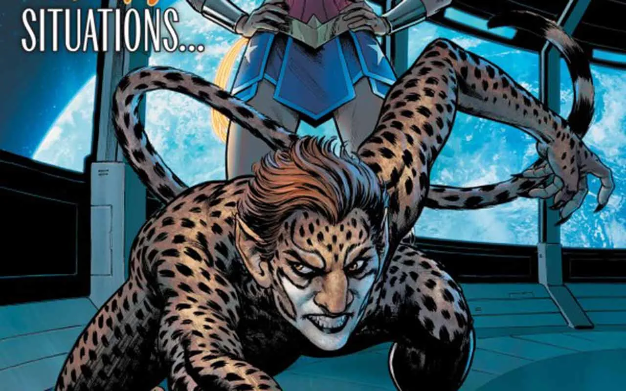 Cheetah and Cheshire Rob The Justice League #5 crop