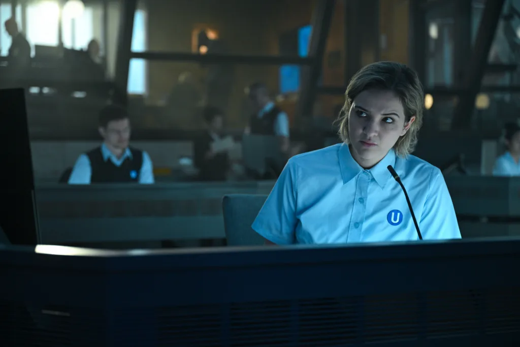 Lisa Vicari in "Hijack," premiering January 14, 2026 on Apple TV.
