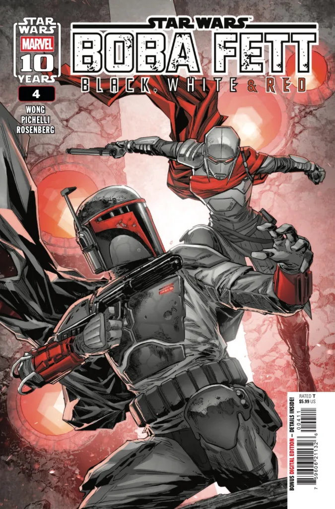 Star Wars Boba Fett Black White and Red #4 cover