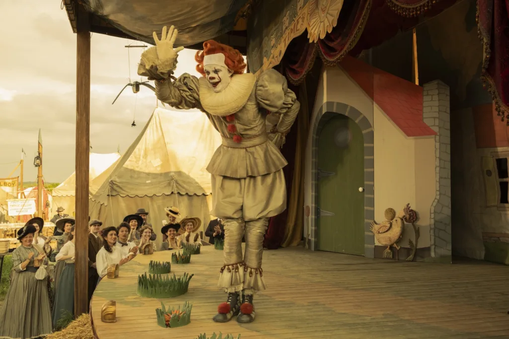 Bill Skarsgard as Bob Gray aka Pennywise on IT Welcome to Derry