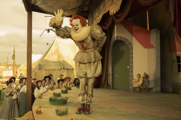 Bill Skarsgard as Bob Gray aka Pennywise on IT Welcome to Derry