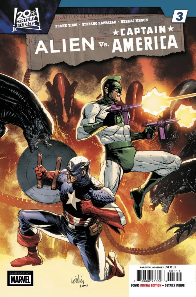 Alien vs Captain America #3 cover