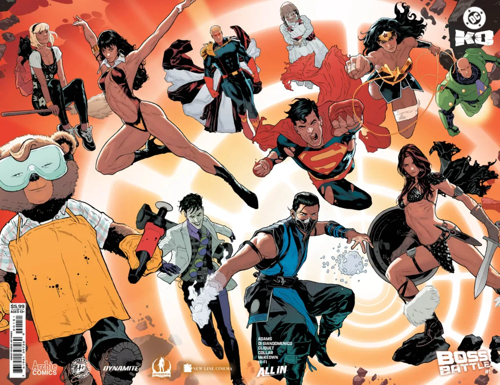 DC K.O.: Boss Battle #1 wraparound variant cover by Jeff Spokes