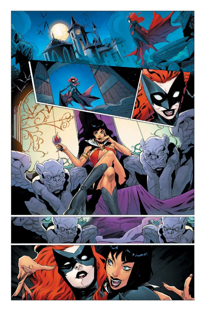 DC K.O.: Boss Battle #1 preview pages - Batwoman vs Vampirella
