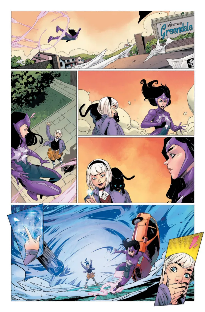 DC K.O.: Boss Battle #1 preview pages - Star Sapphire versus Sabrina the Teenage Witch