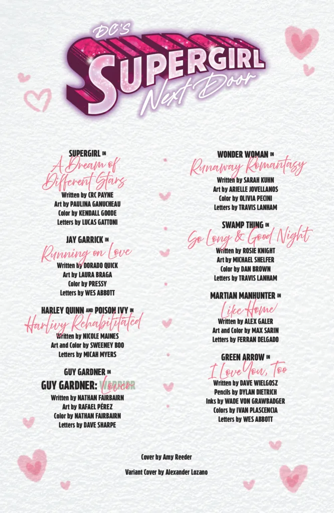 DC's Supergirl Next Door #1 credits