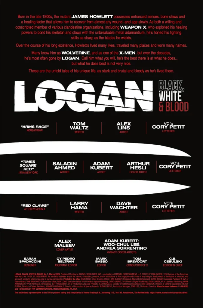 Logan: Black, White & Blood #1 page 2
