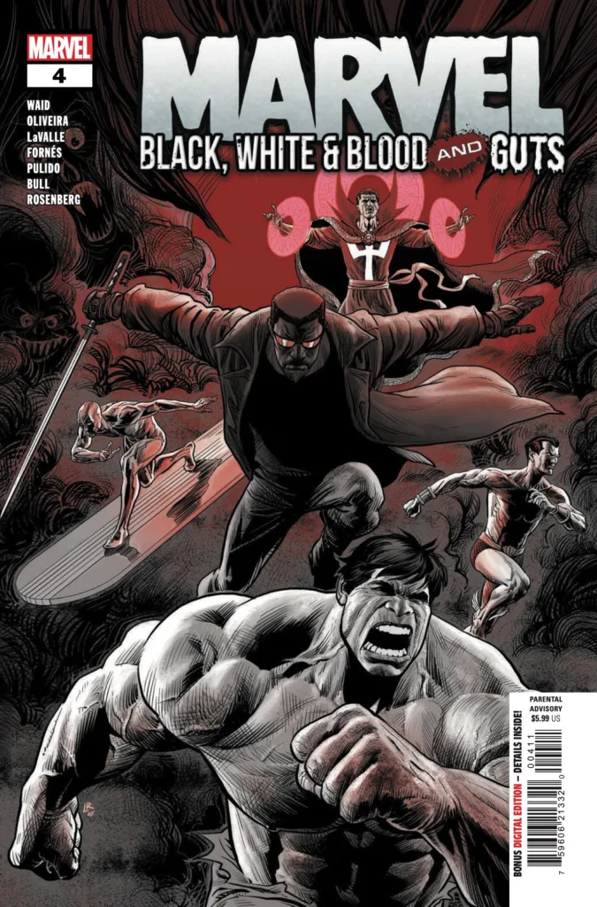 Marvel Black white blood and guts #4 cover