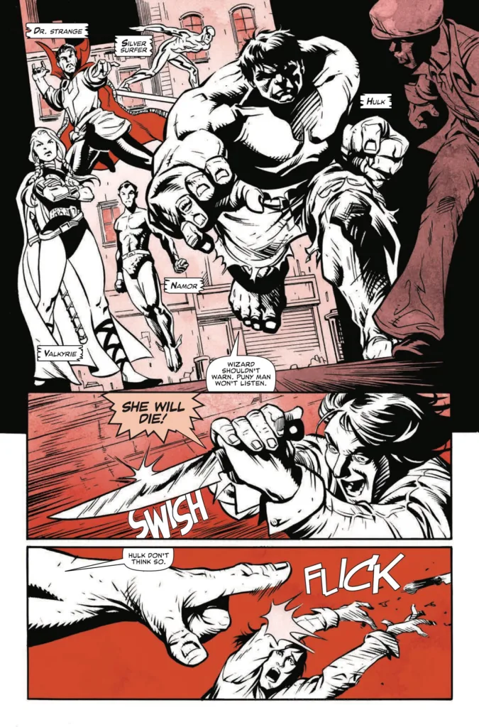 Marvel Black white blood and guts #4 page 8