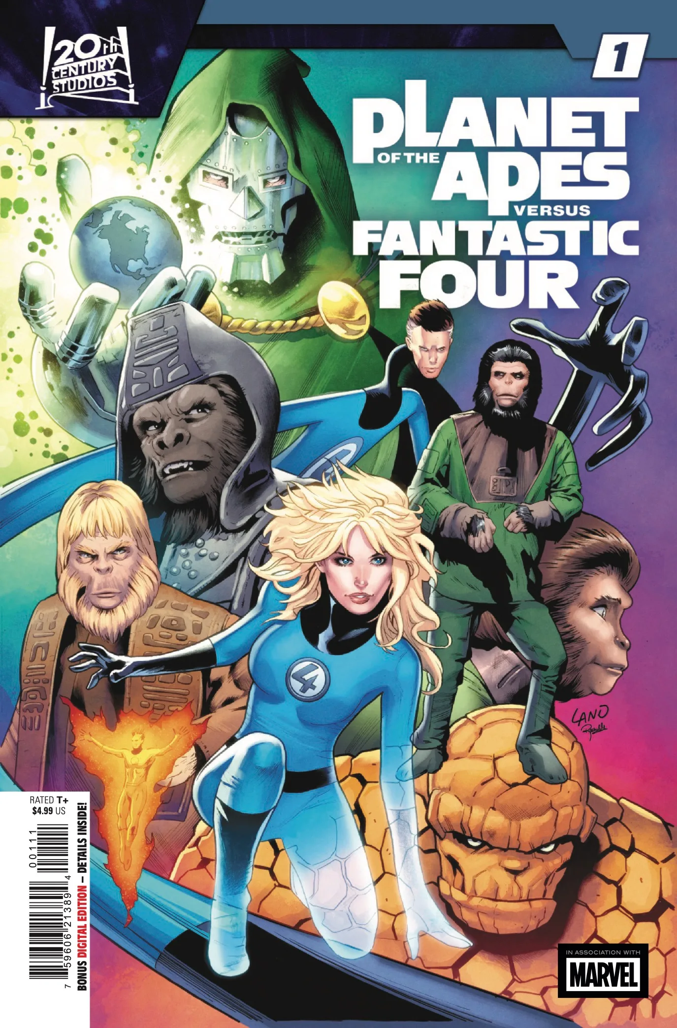 Planet of the Apes vs Fantastic Four #1 cover