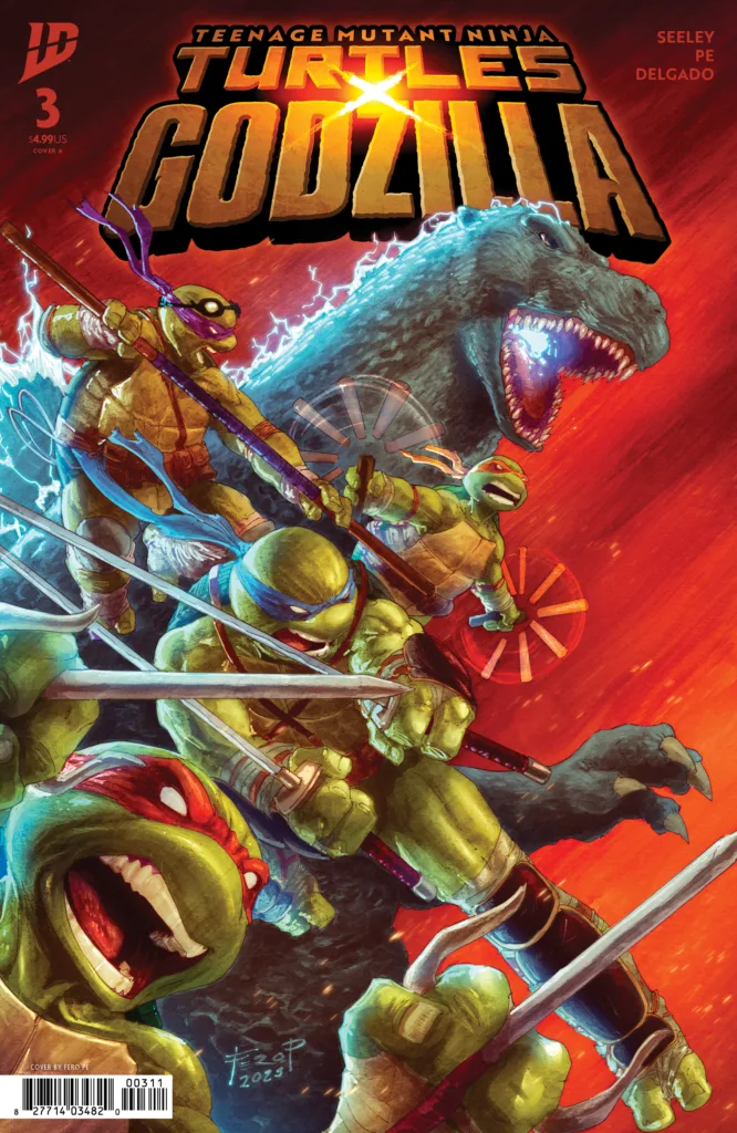 Teenage Mutant Ninja Turtles x Godzilla #3 cover