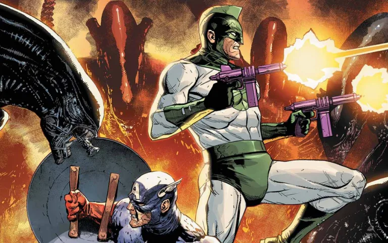 Alien Vs. Captain America #3 crop