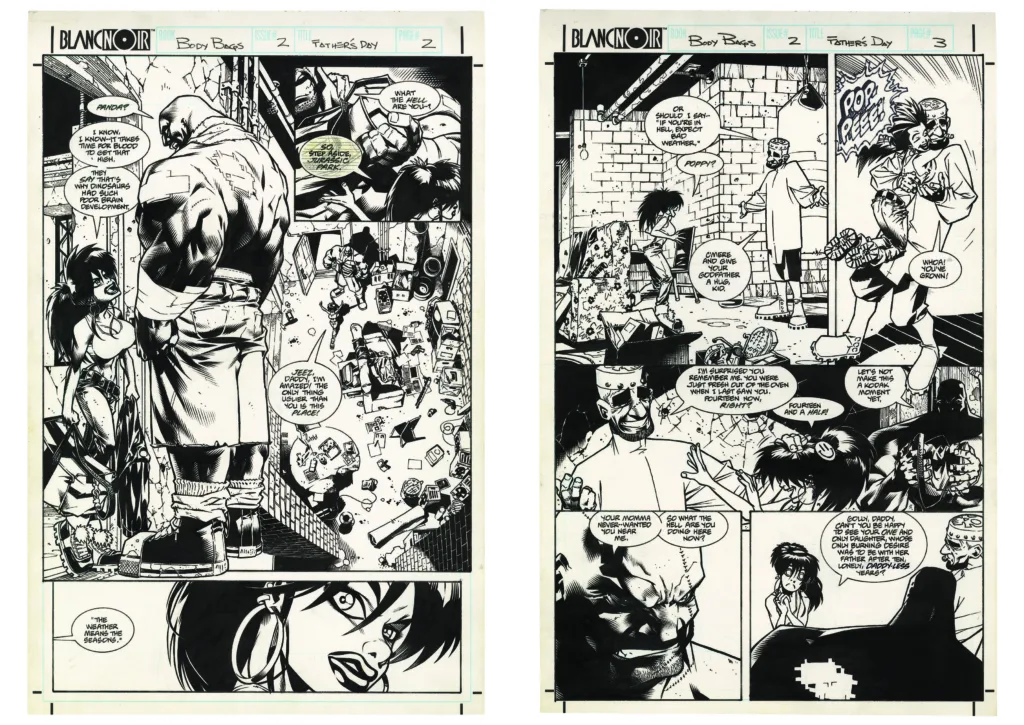 Jason Pearson’s Body Bags Artist’s Edition pages